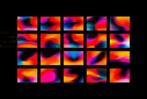 Colorful abstract gradient backgrounds set for graphic designers. Vibrant digital graphics suitable for templates. Perfect for design projects.