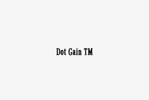 Dot Gain TM font displayed on a white background great for graphic designers seeking unique typography styles for templates and mockups in digital design.