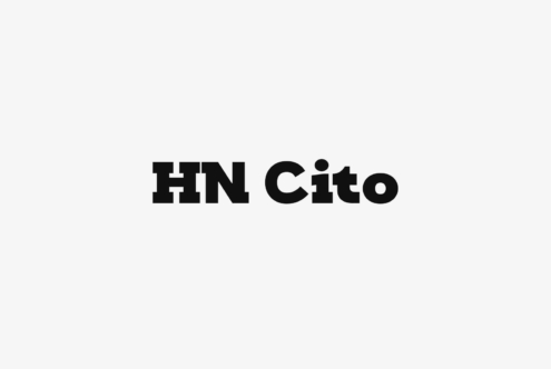 Bold black text logo reading HN Cito on a light gray background suitable for branding templates typography modern design digital assets font graphic.