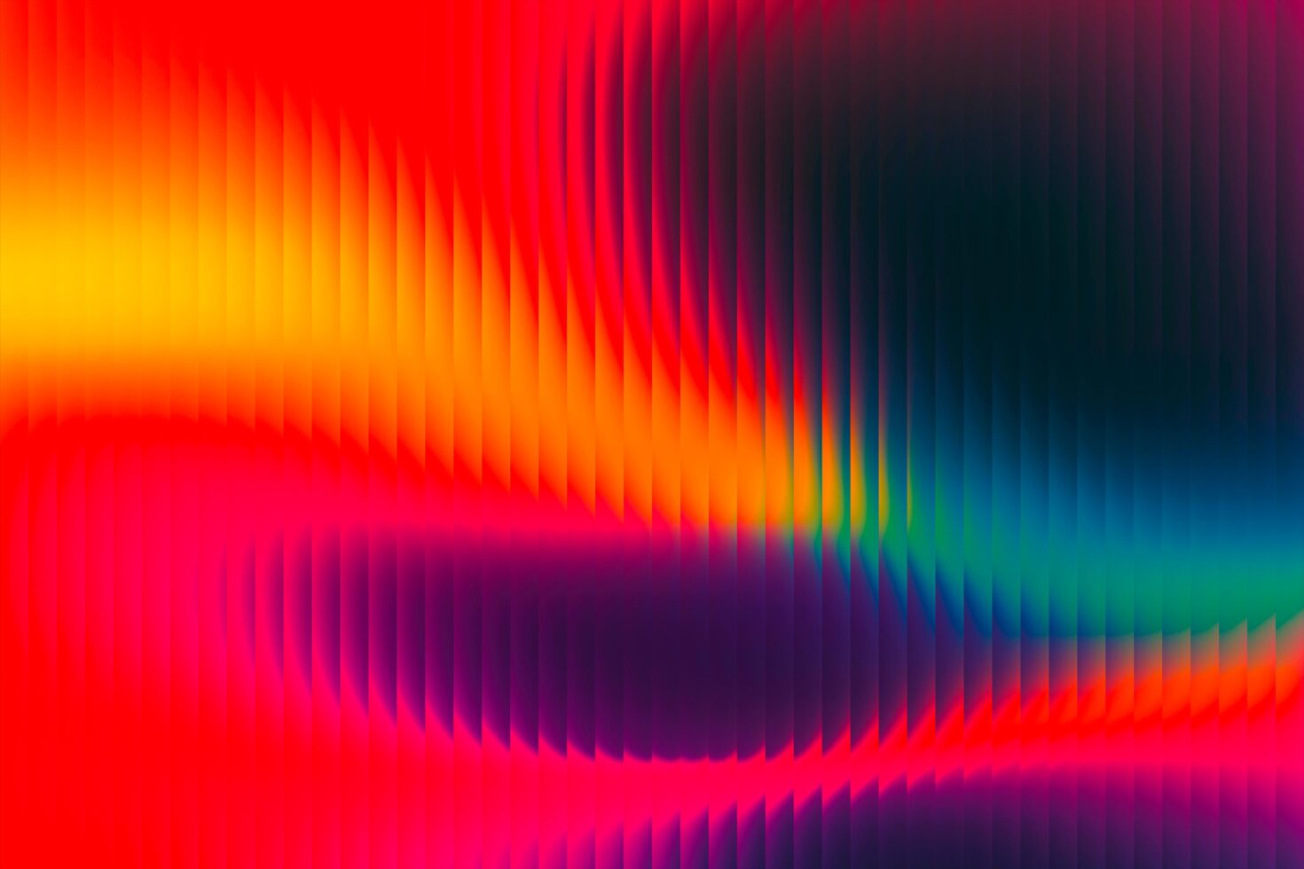 Abstract wavy gradient background in vibrant red, orange, and blue colors for graphic design projects. Ideal digital asset for templates or mockups.