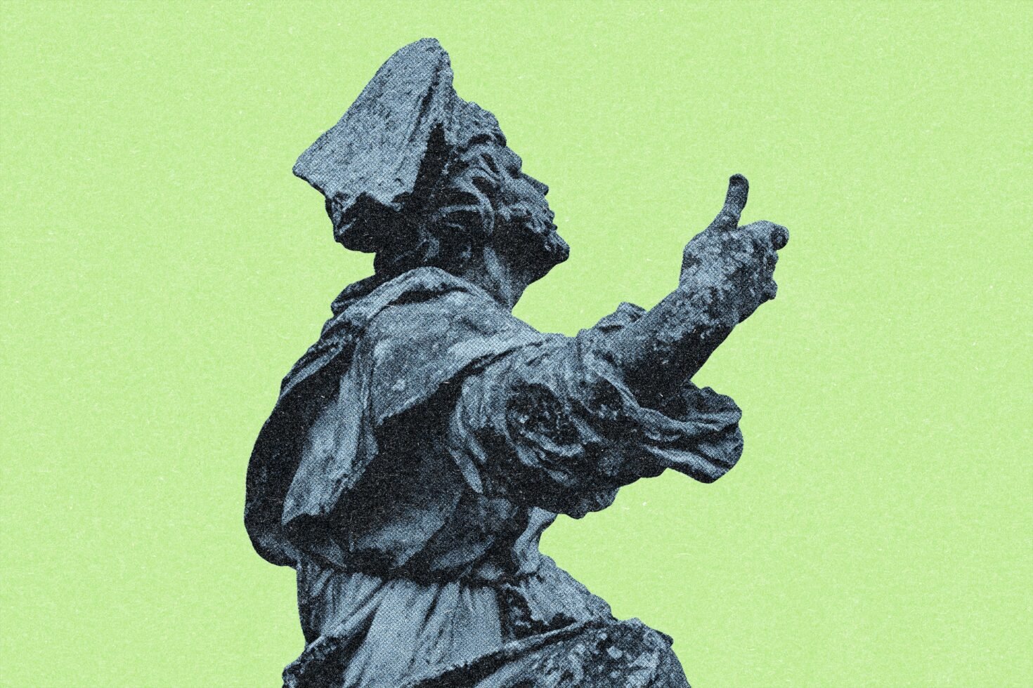 Statue silhouette on textured green background, ideal for design templates and graphic projects. Architectural, artistic, vintage, classic inspiration.