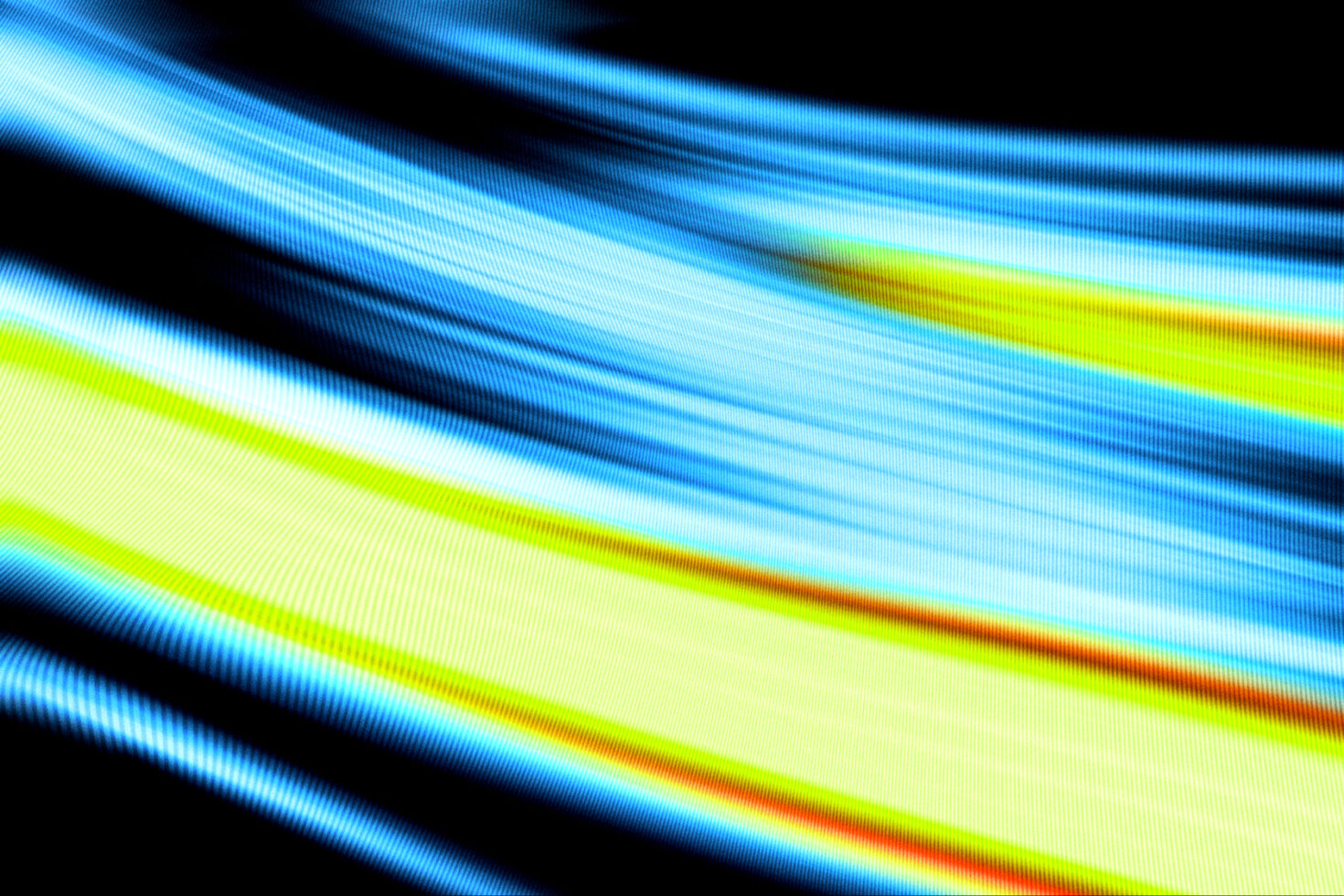 Abstract digital graphic with dynamic blue yellow lines. Motion blur effect perfect for design backgrounds, digital art projects, visual templates.