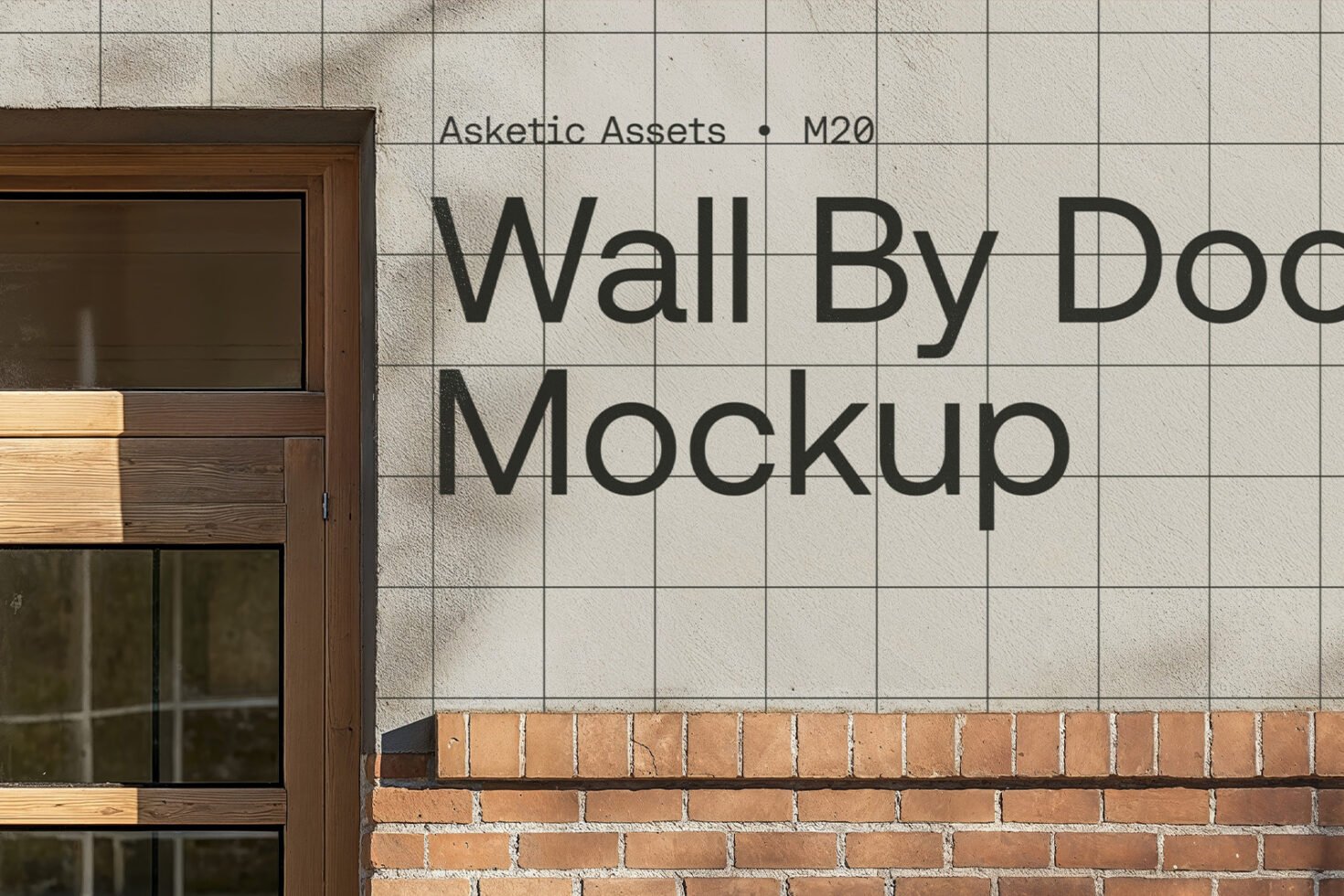 Wall by door mockup showcasing realistic exterior texture perfect for architecture designs and branding presentations SEO keywords mockup design.