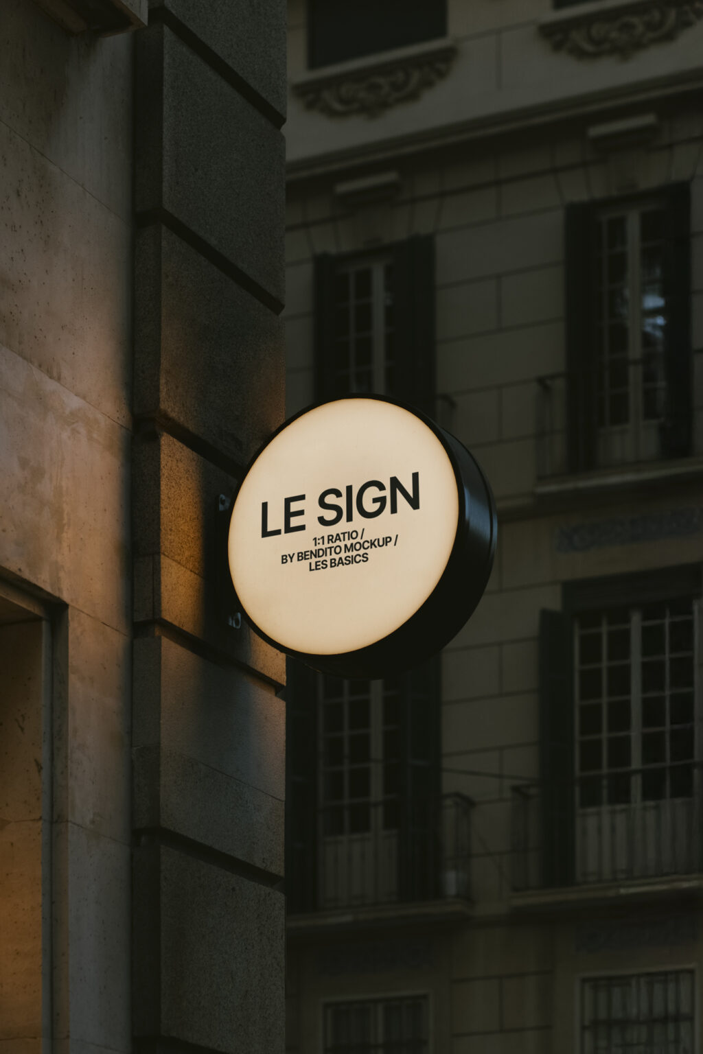 Le Sign LB25W0903 Mockup, Outdoor Mockup | Supply.Family