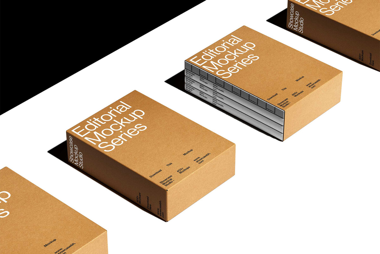 Editorial Mockup Series featuring cardboard box design for showcasing templates and graphics ideal for designers looking for high-quality mockups.