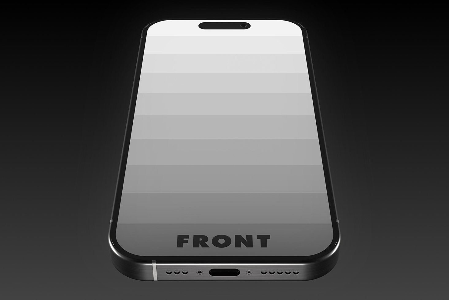 Smartphone mockup in perspective view featuring blank screen and sleek black frame perfect for showcasing app designs or UI prototypes for designers.