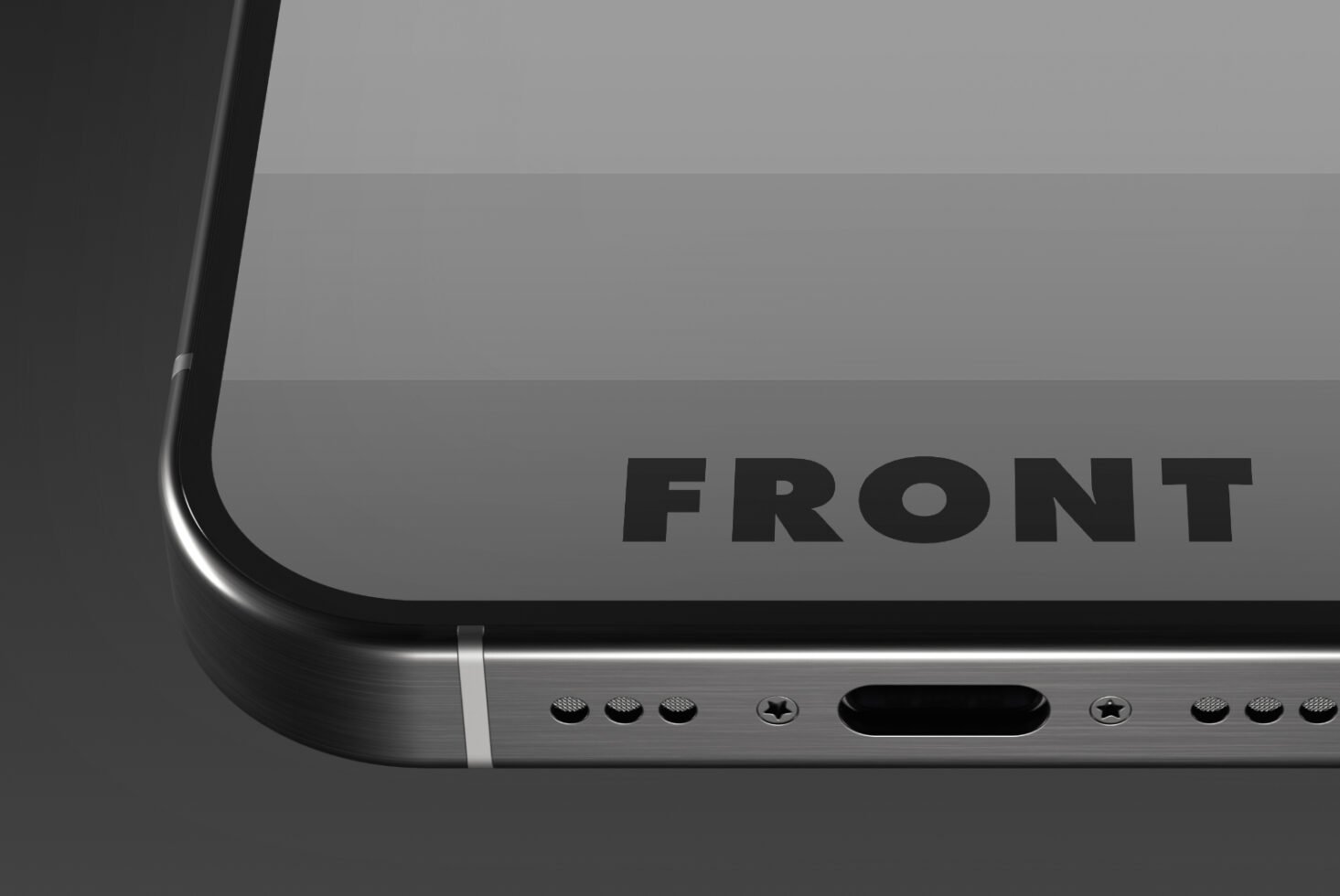 Close-up of smartphone bottom edge showcasing sleek design and detailing ideal for technology mockup templates digital assets designers.