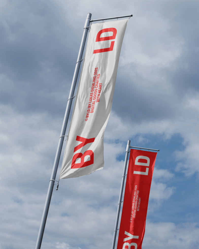 Flags in the sky with modern design and red text perfect for mockups or templates, suitable for digital marketplaces and graphic designers seeking inspiration.