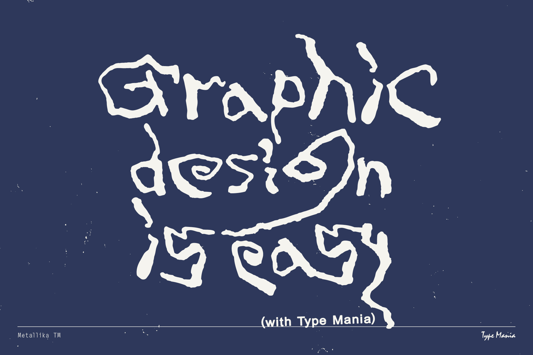 Abstract font design featuring distorted white letters on a blue background. Ideal for graphic design projects. Keywords: typography, fonts, design.
