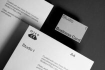 Clean stationery mockup with business card, A4 sheet, letterhead in neutral tones