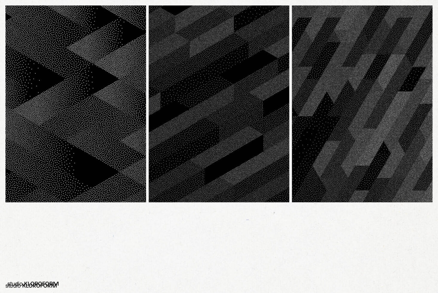Abstract geometric patterns with halftone textures suitable for graphic design templates and backgrounds for designers seeking unique digital assets.
