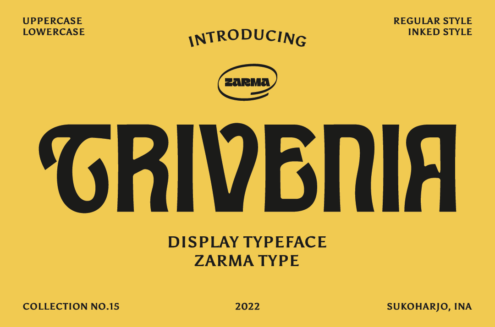 Trivenia font by Zarma Type