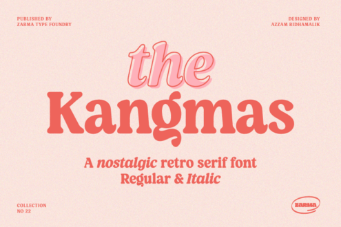 Kangmas font by Zarma Type
