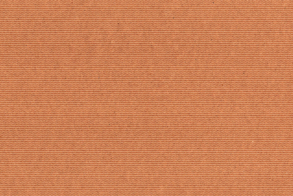 Burnt orange fabric with tight horizontal ribbed texture throughout