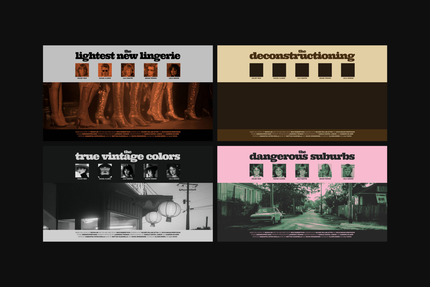 Vintage-themed poster template with retro typography and aesthetic. Includes sections with titles like new lingerie and vintage colors; ideal for designers.
