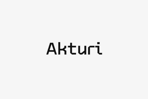 Modern sans-serif font named Akturi displayed in black on a light background Perfect for digital designs templates and graphic projects Typography asset
