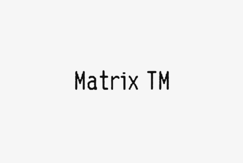 Retro font Matrix TM on white background ideal for designers seeking typography assets perfect for vintage design projects and digital mockups