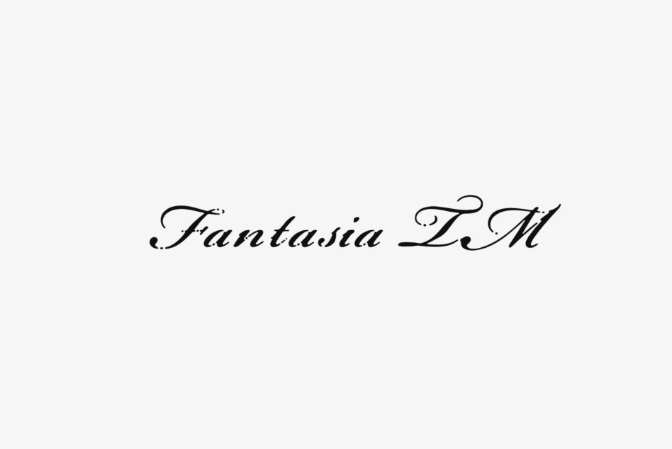 Cursive script font sample showing Fantasia ZTM in elegant flowing letterforms