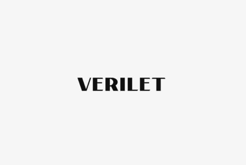 Bold black text Verilet on a white background. Modern font style, ideal for graphic design and branding projects. Perfect for creative typography.