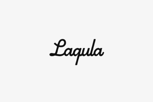 Laqula script font displayed on white background ideal for graphic design digital assets typography branding projects and creative templates by designers.