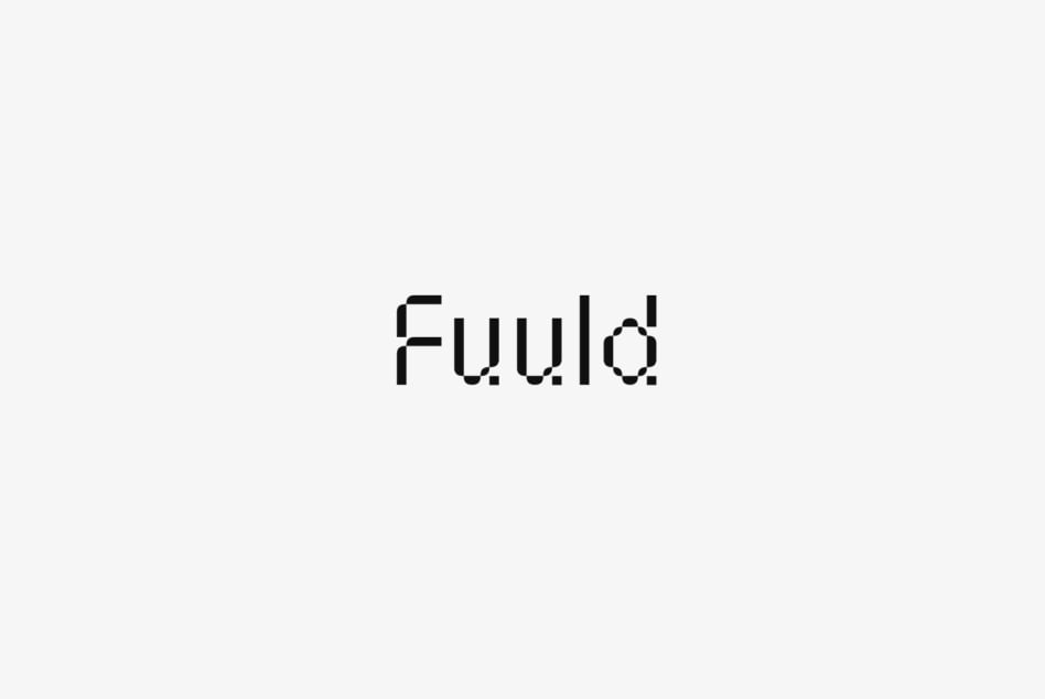 Fuula font display with geometric pixel-style letterforms