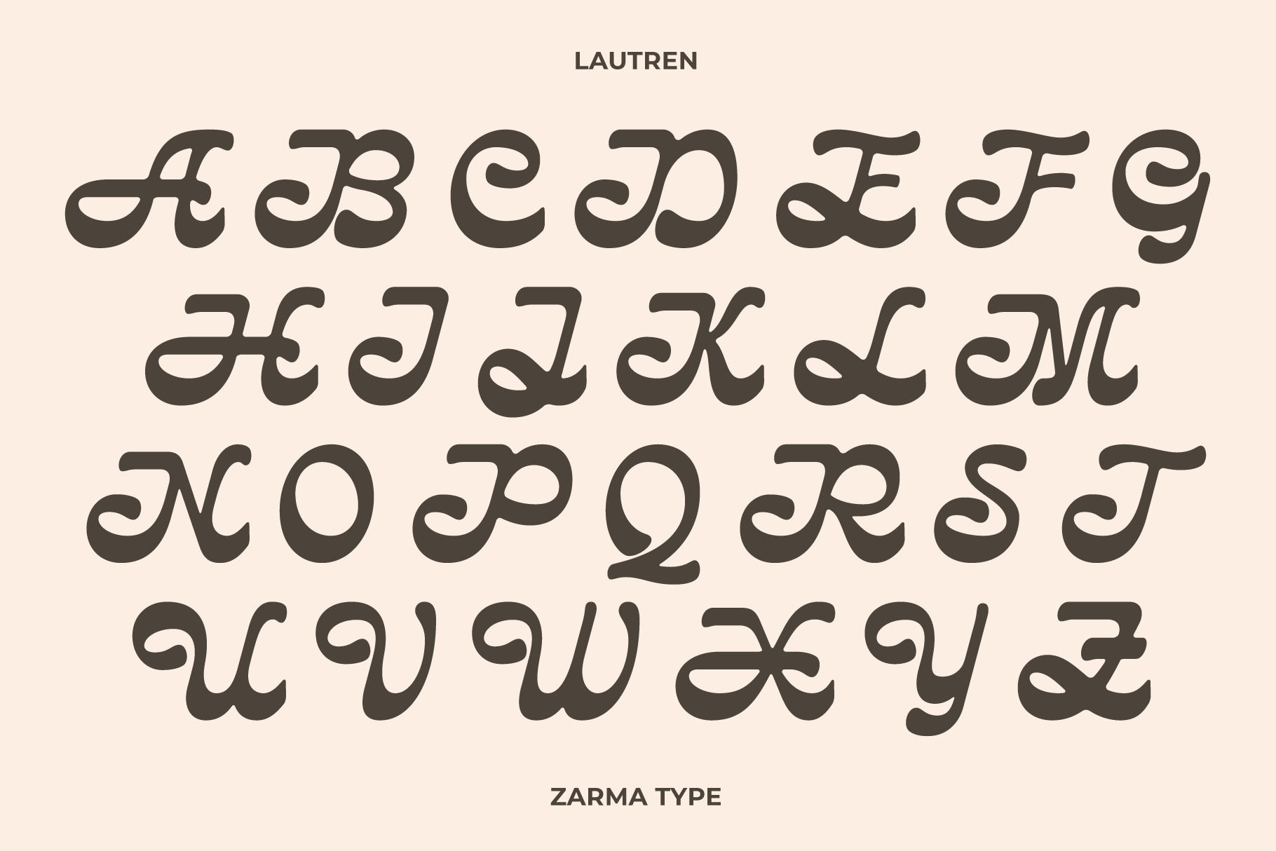Elegant decorative font featuring uppercase letters A to Z. Ideal for graphic design, typography, branding, and creative projects. Stylish alphabet display.