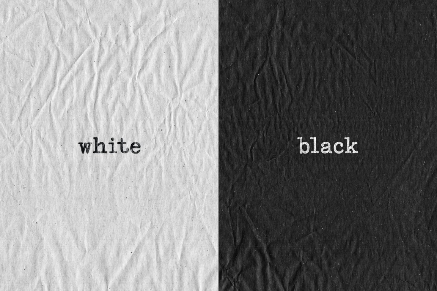 Black and white textured background with typewriter font. Ideal for design mockups, graphic projects, or typography templates. High contrast visual.