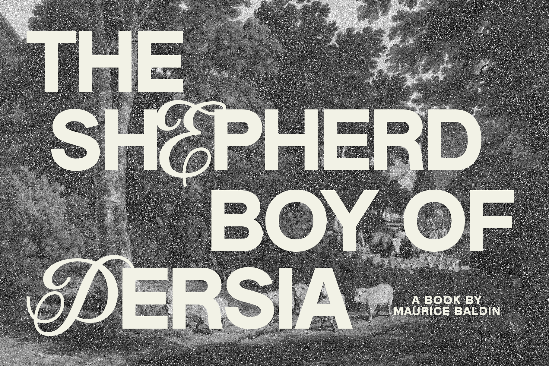 Shepherd Boy of Persia book cover with serif type on grainy texture