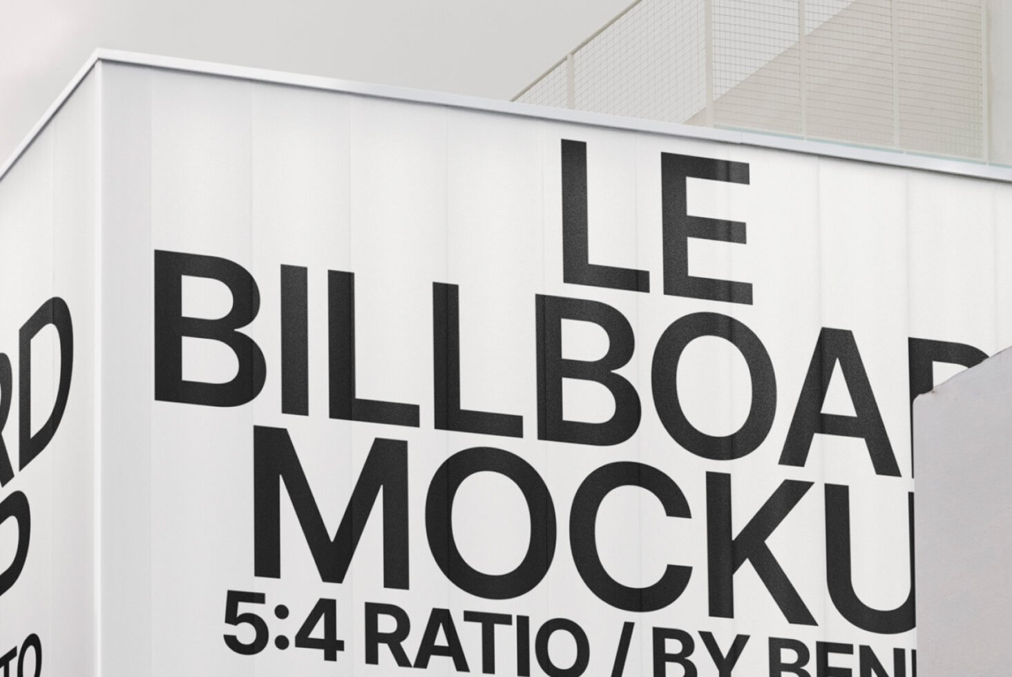 Billboard mockup with 5:4 ratio displayed on a modern building exterior ideal for designers seeking realistic advertising presentation mockups.