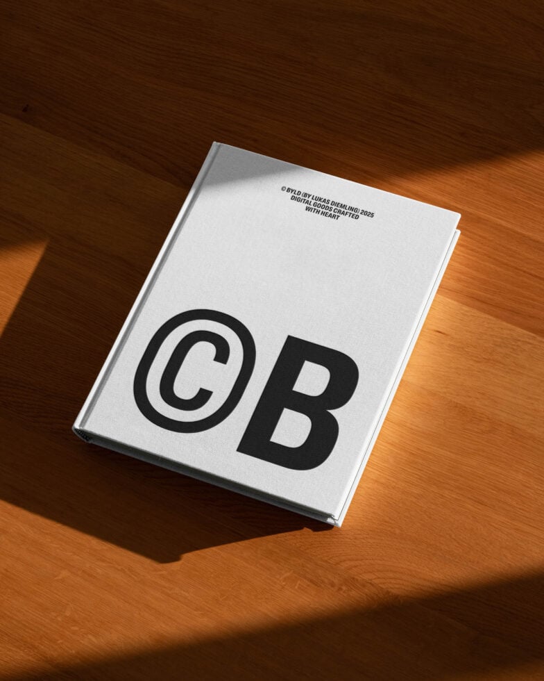 Closed book cover mockup on wooden surface with shadow. Perfect for showcasing branding or logo designs. Ideal for designers seeking professional mockups.