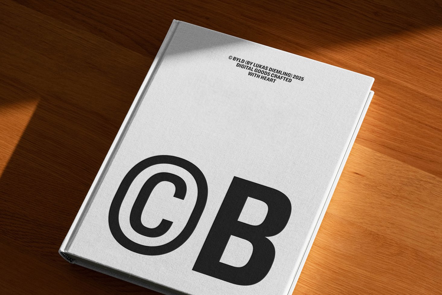 Hardcover book mockup on wooden table top view for designers cover design branding layout product presentation digital goods crafted 2025