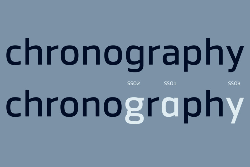 Modern sans-serif font showing variations in style for designers typography contrast digital asset design font options lettering styles mockup.