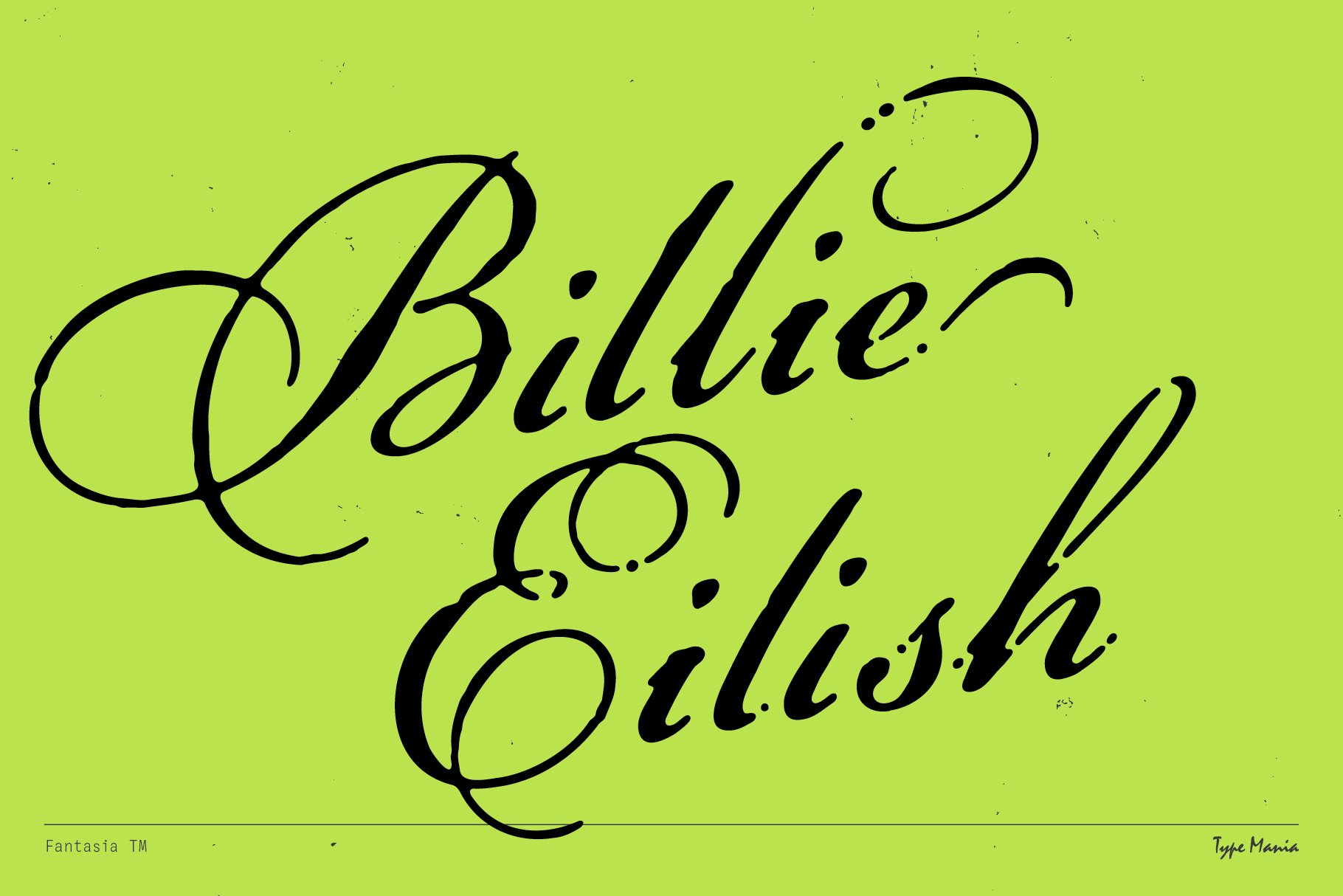 Elegant script font on lime background showcasing calligraphy design. Ideal for graphic templates and font mockups targeted at designers.