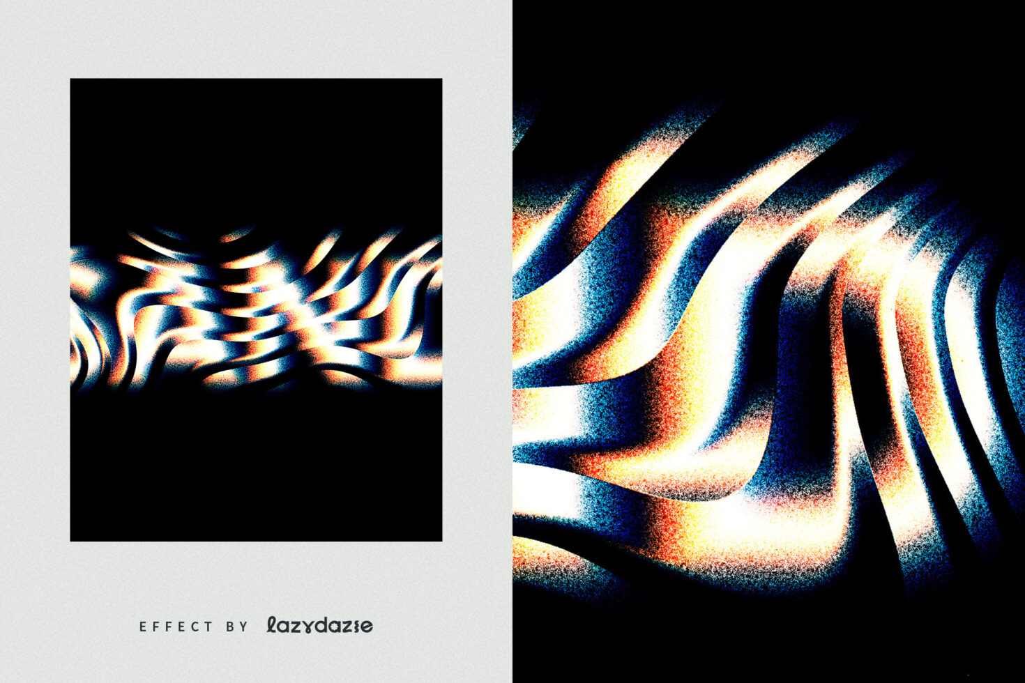 Abstract wavy gradient design with vibrant colors and noise texture ideal for digital graphics projects and templates in designer marketplaces