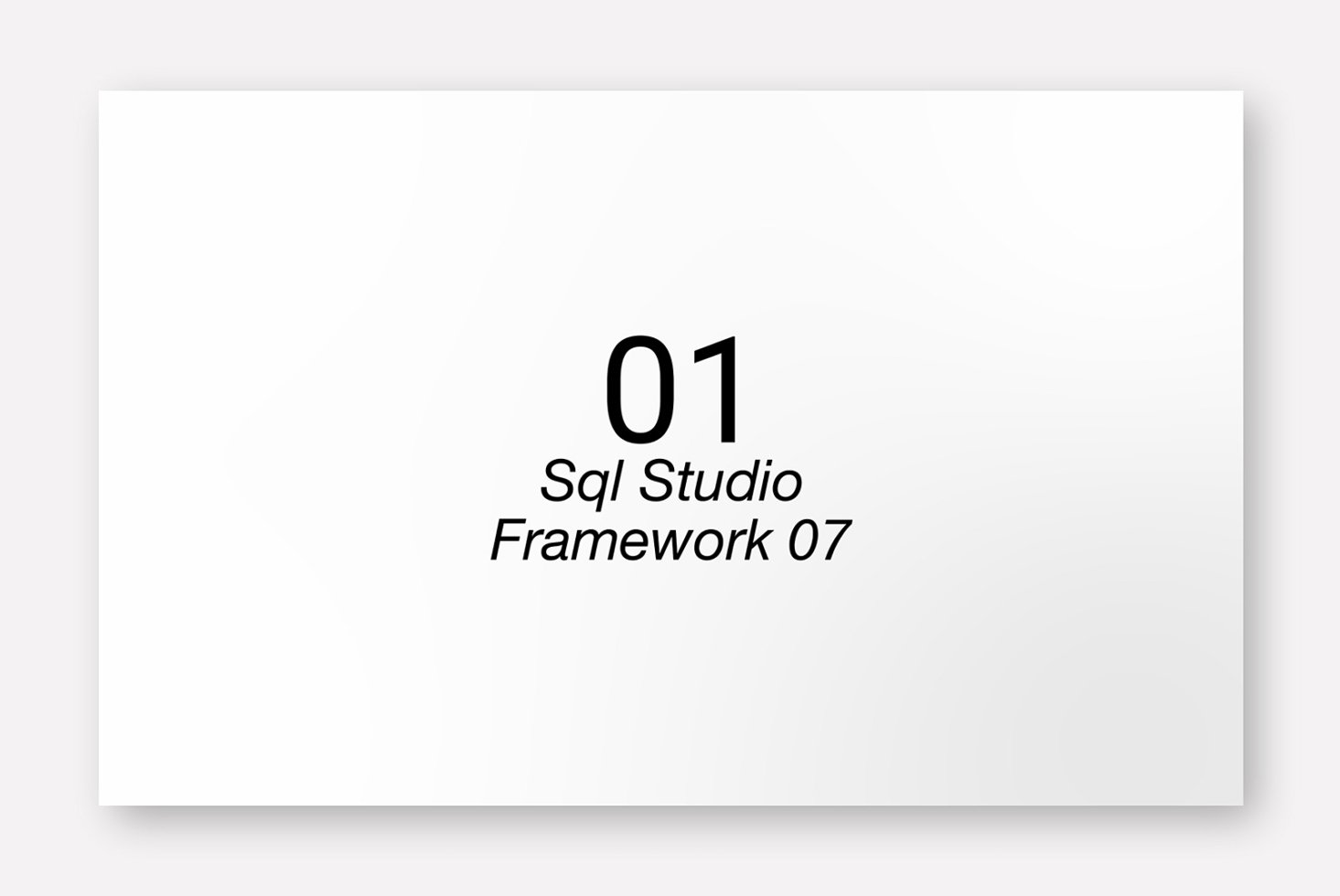 Minimalist template for SQL Studio Framework 07 graphic design. Ideal for digital assets on marketplaces. Keywords mockups templates designers.