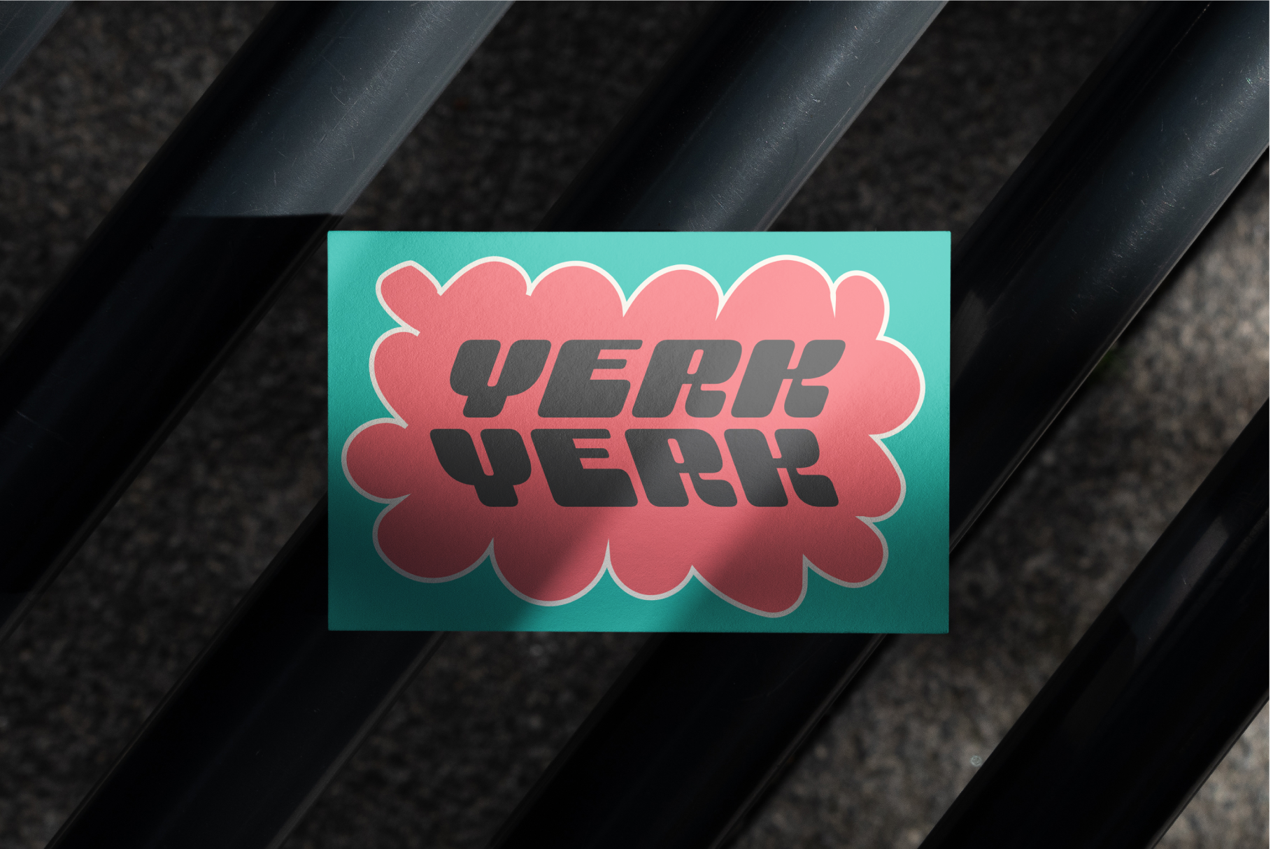 Retro typography poster with bold fonts and vibrant colors on dark textured background. Perfect for graphic design projects and creative templates. Mockup use.