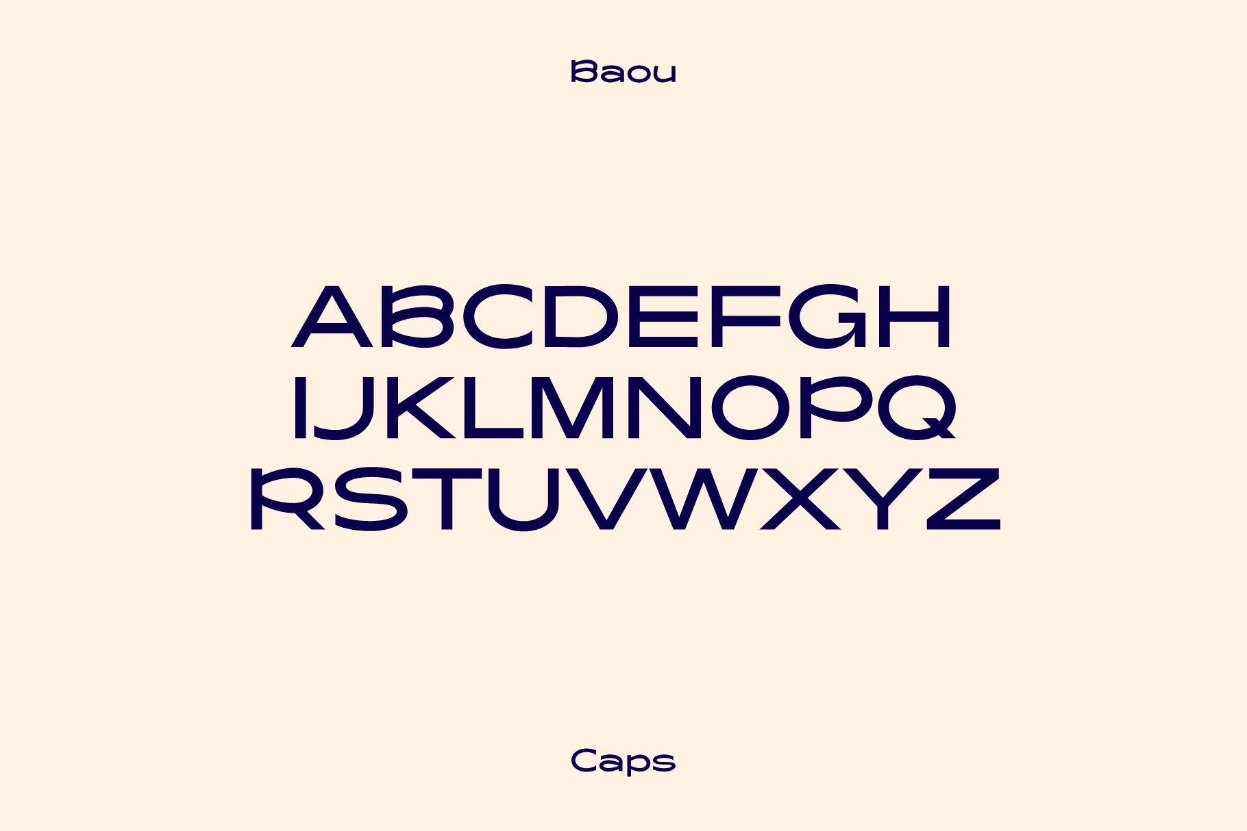 Bold sans-serif font alphabet A to Z in uppercase displayed on a light beige background for digital design assets typography graphic fonts.