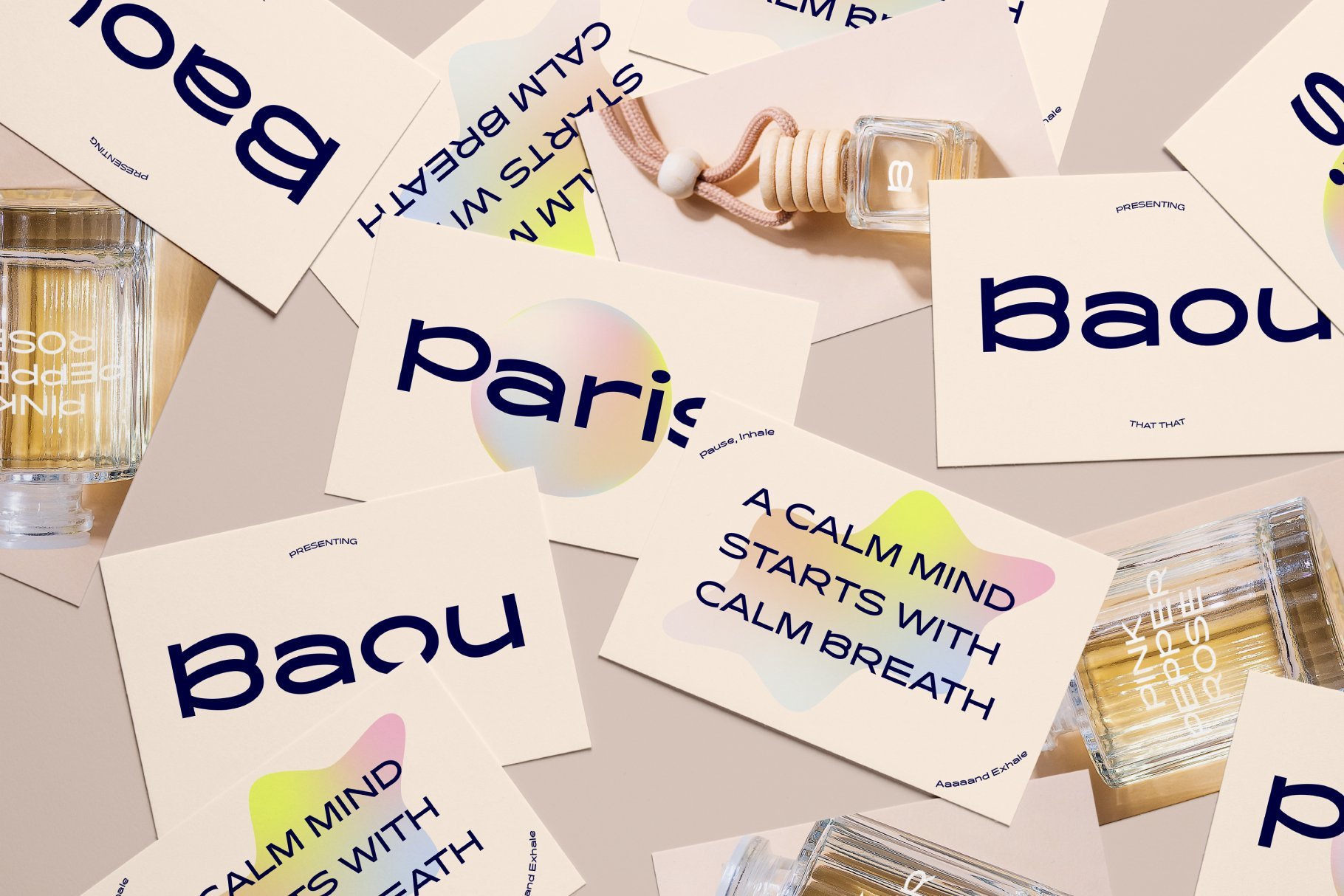 Creative business card mockups with bold typography and pastel tones. Ideal for branding, graphics, templates, and marketing design projects.