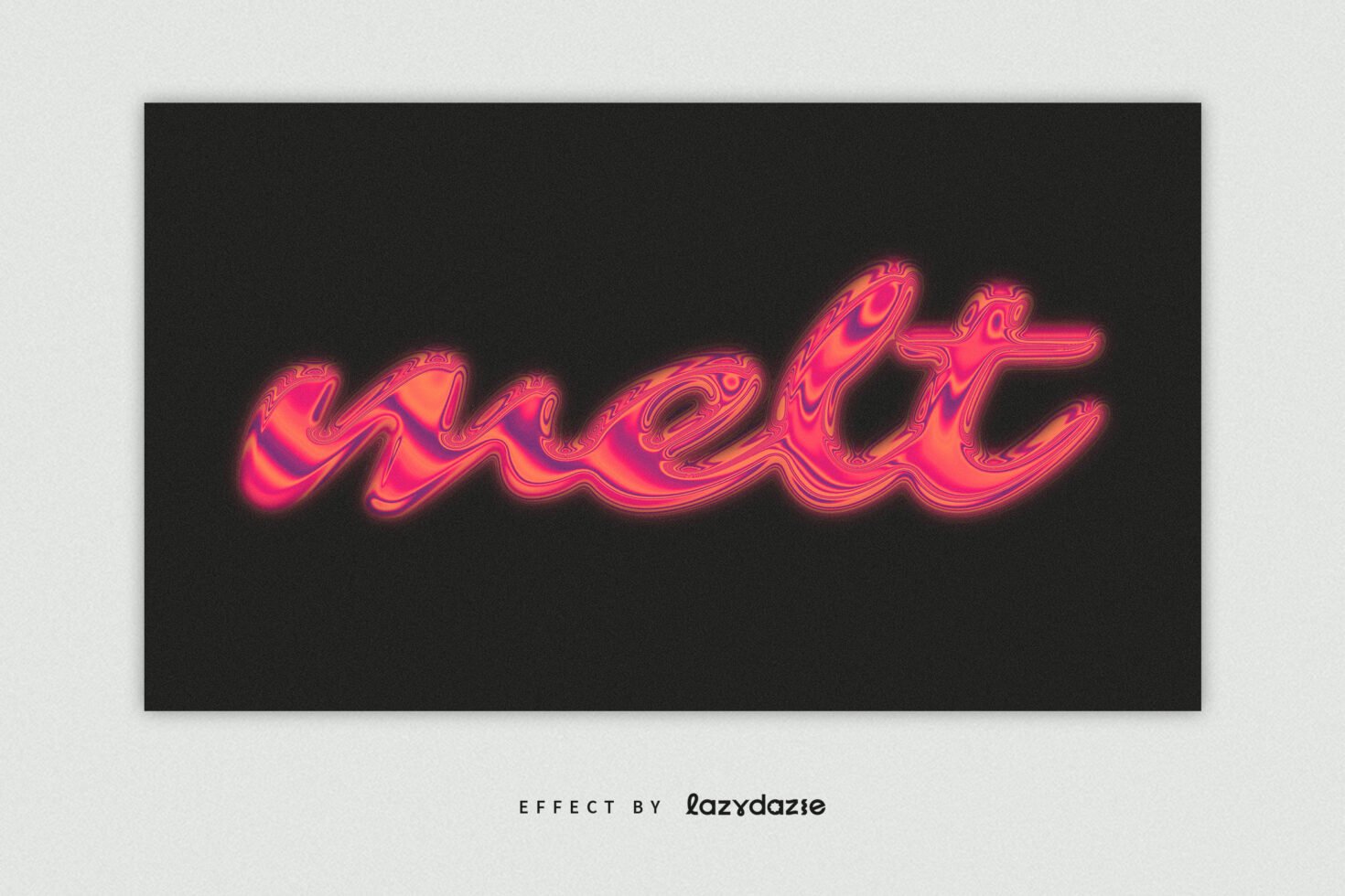 Neon text effect showcasing the word melt with a glowing, swirling design. Perfect for digital artists and graphic designers seeking vibrant typography.