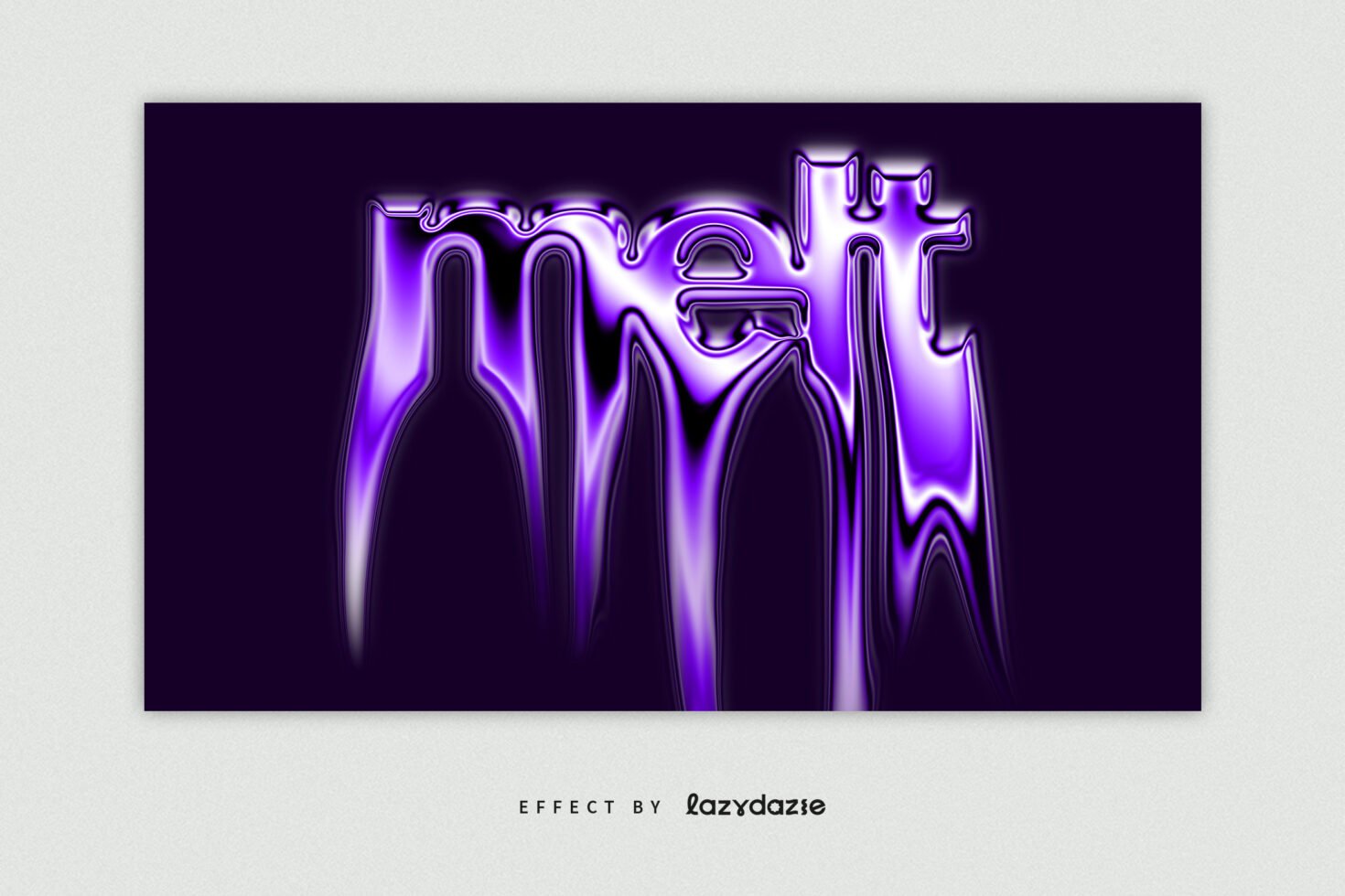Abstract purple text effect with a melting liquid design. Ideal for graphic templates and creative typography projects. Perfect for designers.