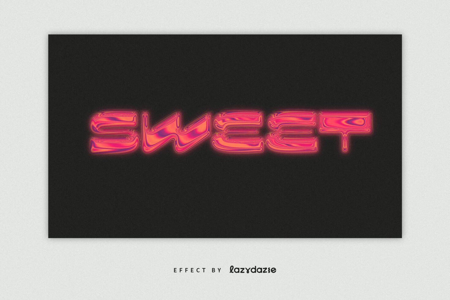 Neon pink glowing text effect on dark background reading sweet perfect for typography projects graphic designs and text overlays in digital art.