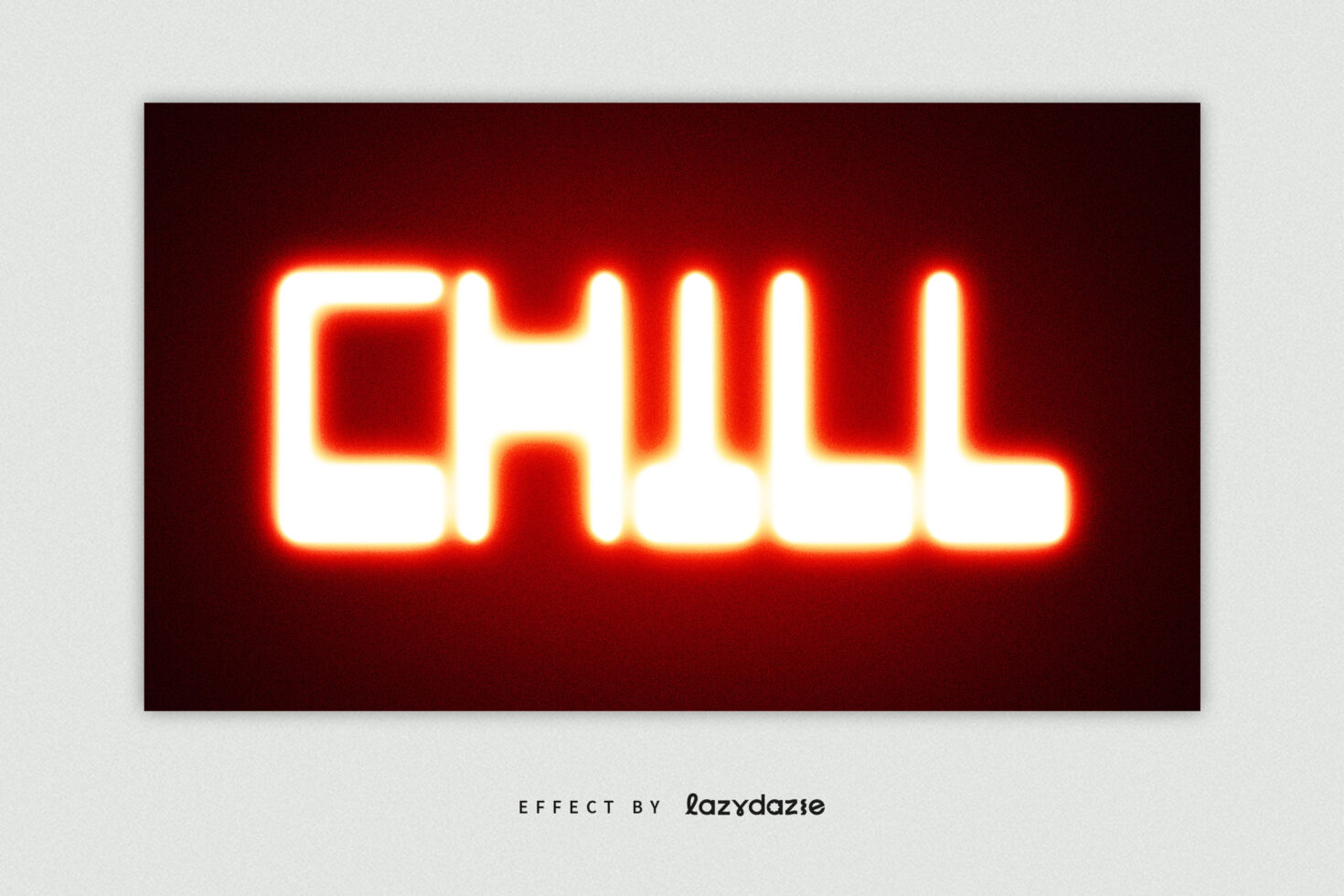 Glowing neon text effect reading CHILL on a dark background perfect for graphic design projects fonts templates creative digital assets designers.