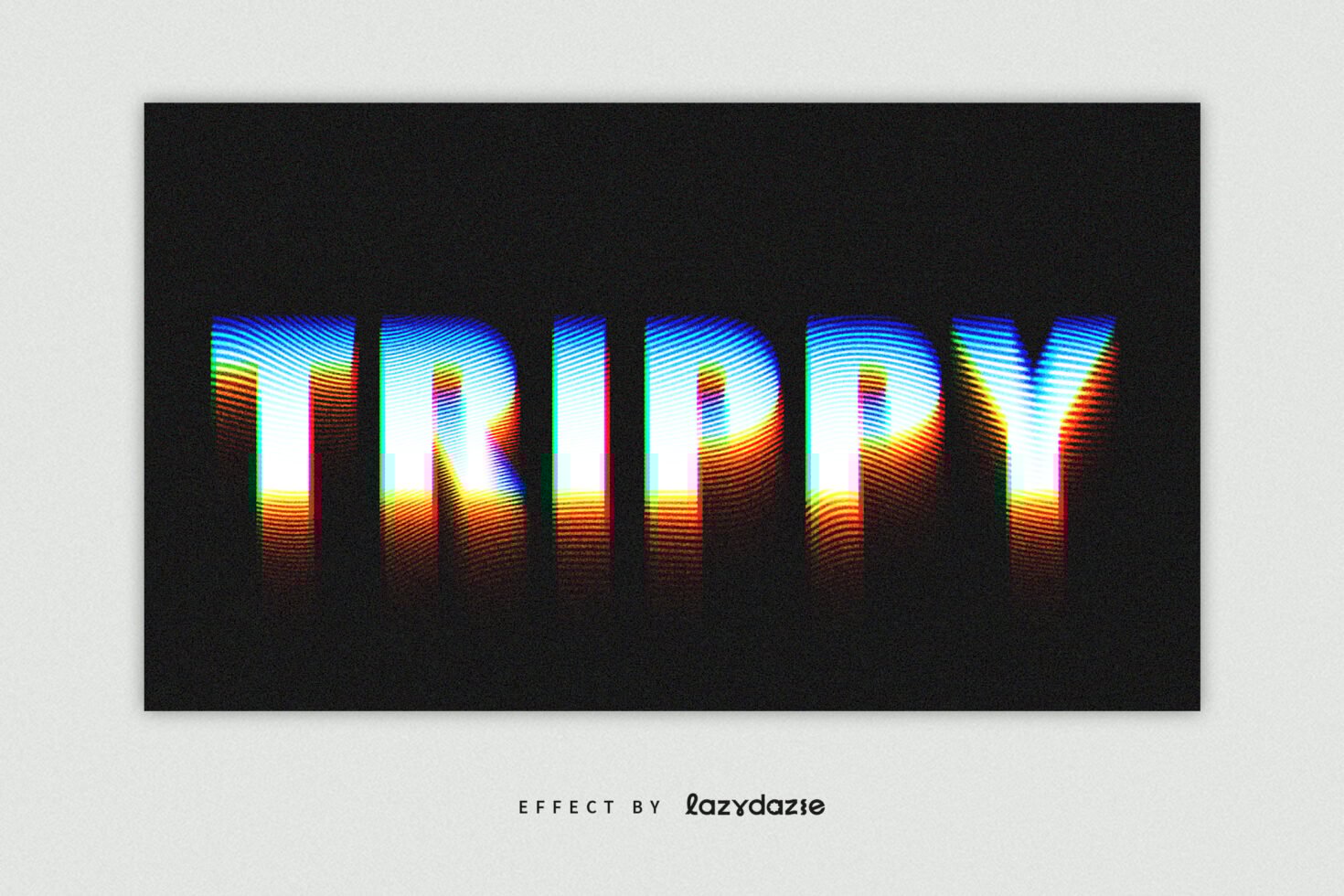 Colorful glitch text effect reading TRIPPY with a distorted and vibrant design, ideal for psychedelic graphics, digital art, and creative typography projects.