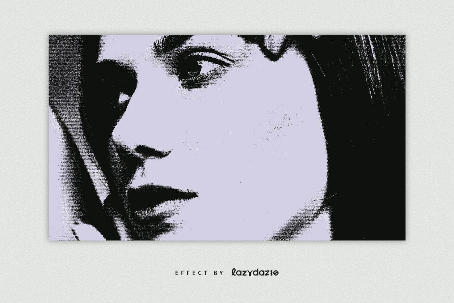 Vintage halftone portrait effect perfect for mockups and graphic design assets. Enhance your templates and projects with this unique texture style.