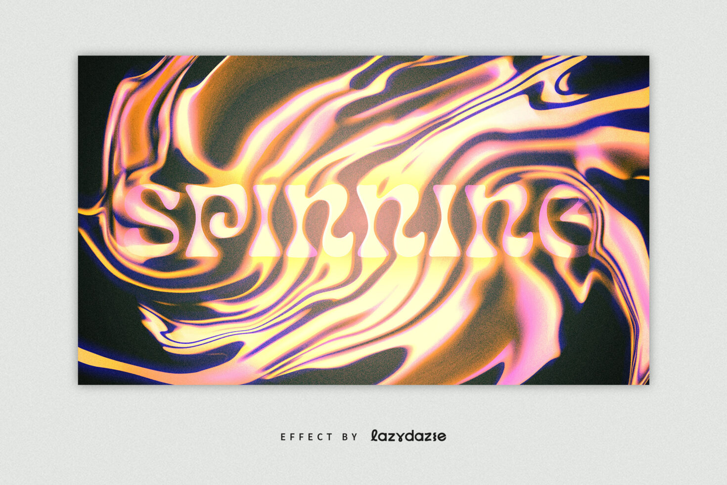 Psychedelic typography with colorful swirling patterns creates a vibrant visual effect perfect for graphic design projects and creative digital assets.