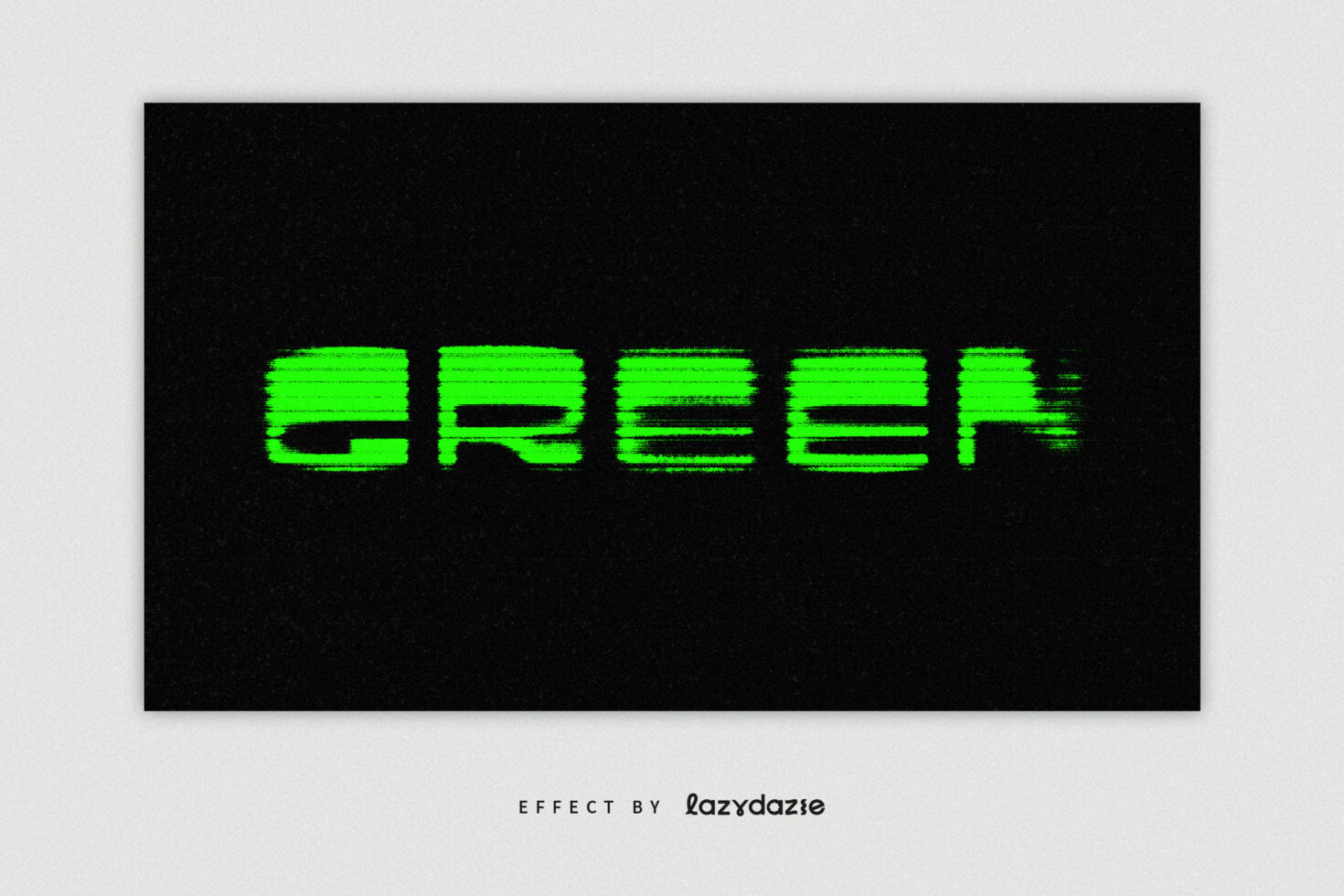 Green digital glitch effect text on black background suitable for templates and graphics design projects bold futuristic style for creative designers