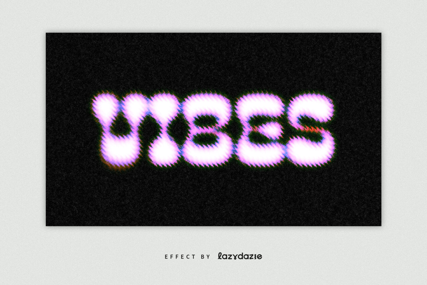 Distorted text graphic with vibrant, colorful TV glitch effect spelling Vibes on black background. Perfect for digital design templates and visual assets.