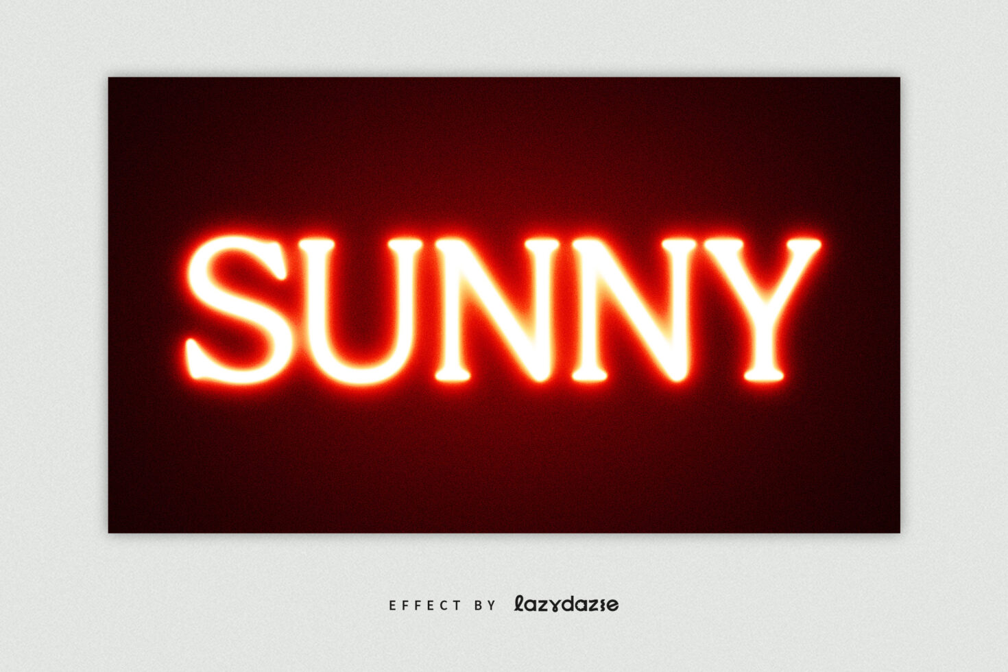 Glowing neon typography effect displaying the word Sunny on a dark background suitable for graphic design and digital art projects. Keywords: neon, typography