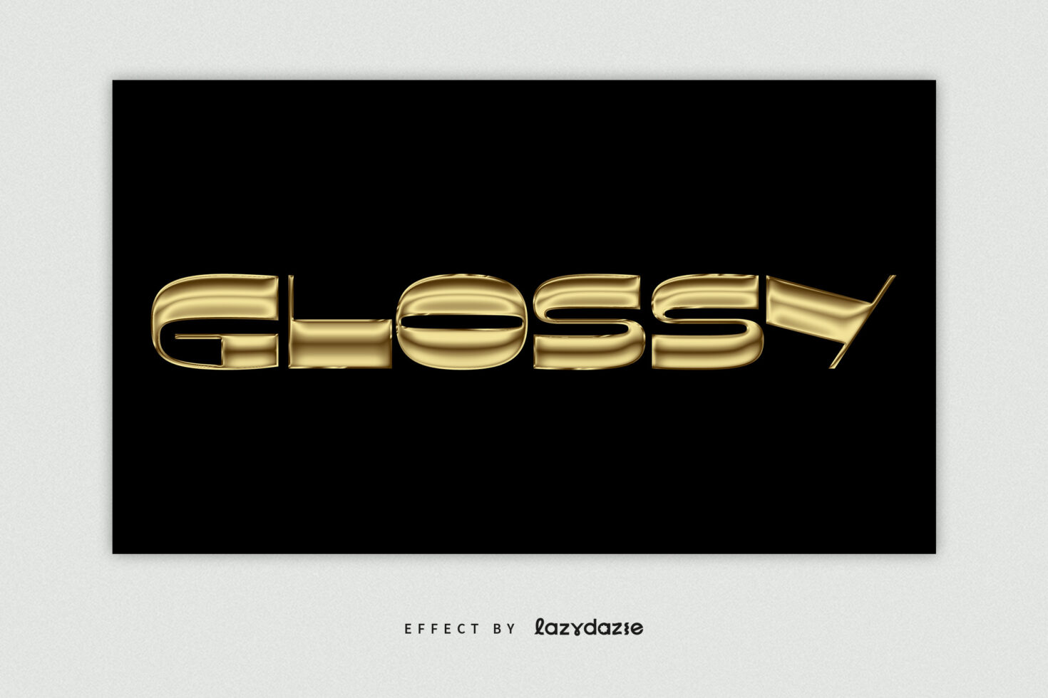 Glossy gold text effect on black background for designers ideal for graphics projects typography branding high-quality digital asset lazvdaze