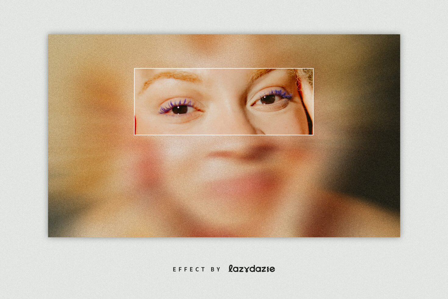 Blurred portrait effect showcasing a close-up on eyes with vibrant details, perfect for graphic designers seeking unique image editing and artistic templates.